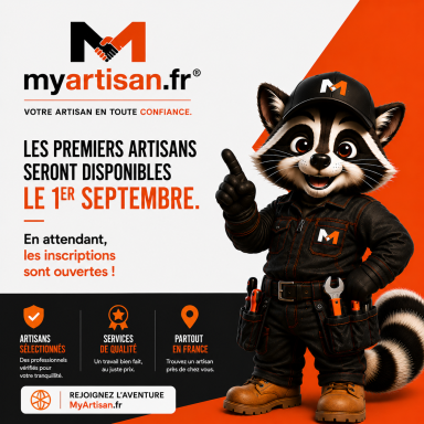 MyArtisan.fr®, plateforme mettant en relation les particuliers avec des artisans de confiance partout en France.